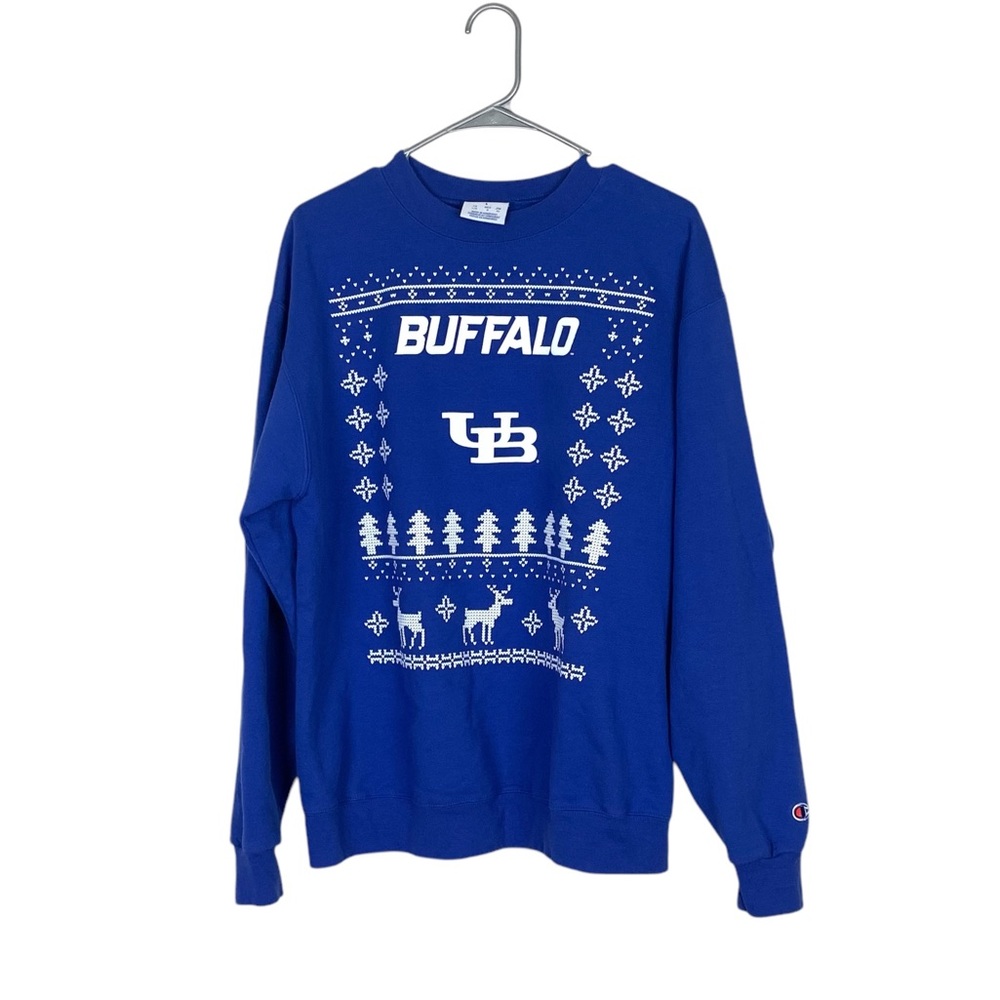 Vintage champion university of Buffalo Christmas sweater sweatshirt size large
